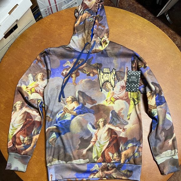 NWT Rebel Vengeance Boticelli Wearable Art Print Hoodie Jacket Size S‎ #108 - Picture 1 of 10